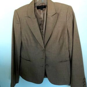 Anne Klein single breasted tan blazer